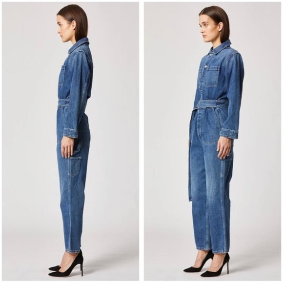 HUDSON Denim Utility Jumpsuit Coverall Suit sz XS - Picture 4 of 11